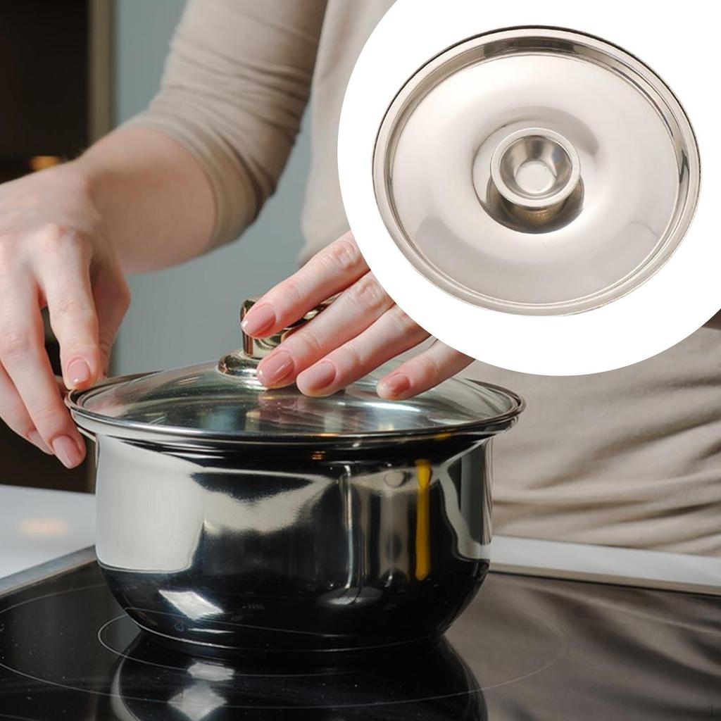 Cooking Pot Lid Cover Replacement Stainless Steel Heavy Duty Household Cookware Skillet