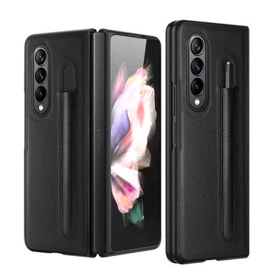 כיסוי עור עמיד לזעזועים מונע החלקה עבור Samsung Galaxy Z Fold 4 5g Fold4 Fold3 Fold 3 Zfold4 Zfold3 מחזיק לעט S Coque