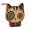 Three-dimensional Layered Painting Ornaments Halloween Wooden Ornaments, Distressed Pumpkin/Cat Decorations, Desktop & Wall Durable Wood Tabletop Art