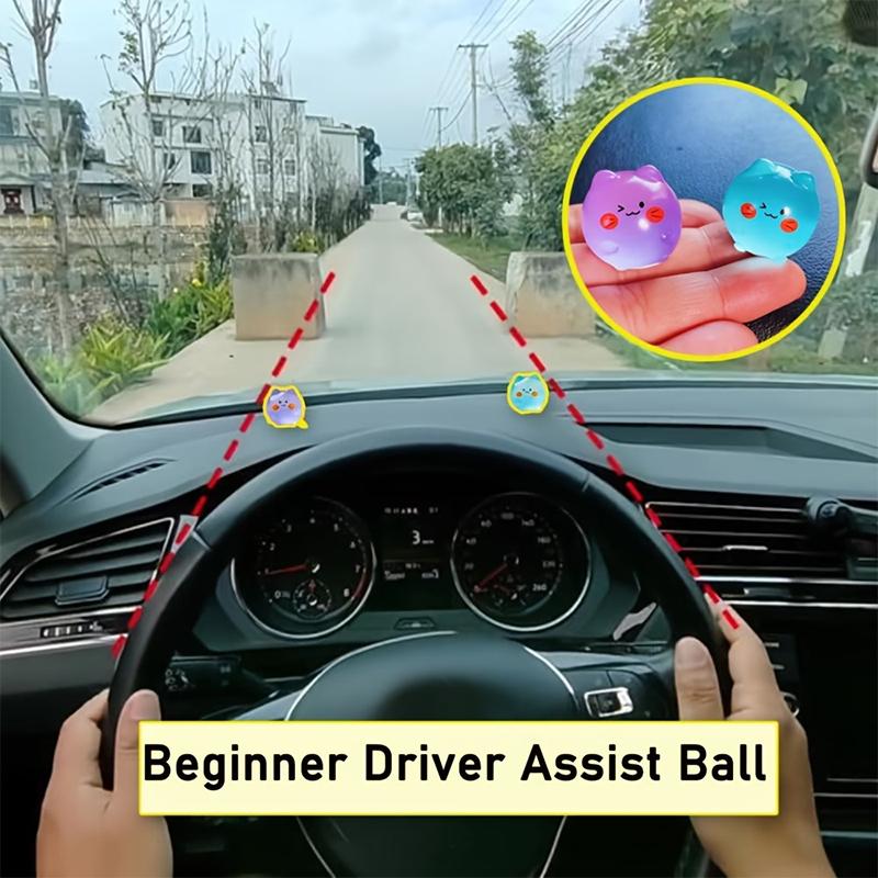 2 Pezzi Palline di Allineamento per la Guida Adesivi Luminescenti al Buio Adesivi per Linee di Assistenza al Parcheggio Adesivi di Posizionamento Ruote Facili da Rimuovere