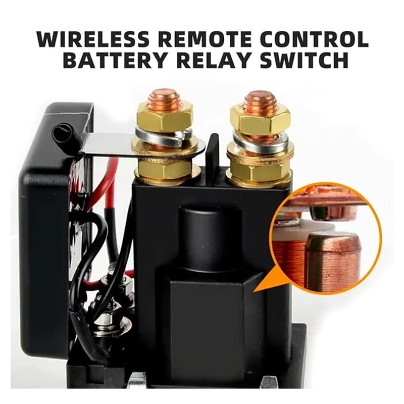 Wireless Remote Control Battery Relay Switch Car Starter, Remote Battery Disconnect Switch, Remote Start & Warm-Up/Cool-Down 12v