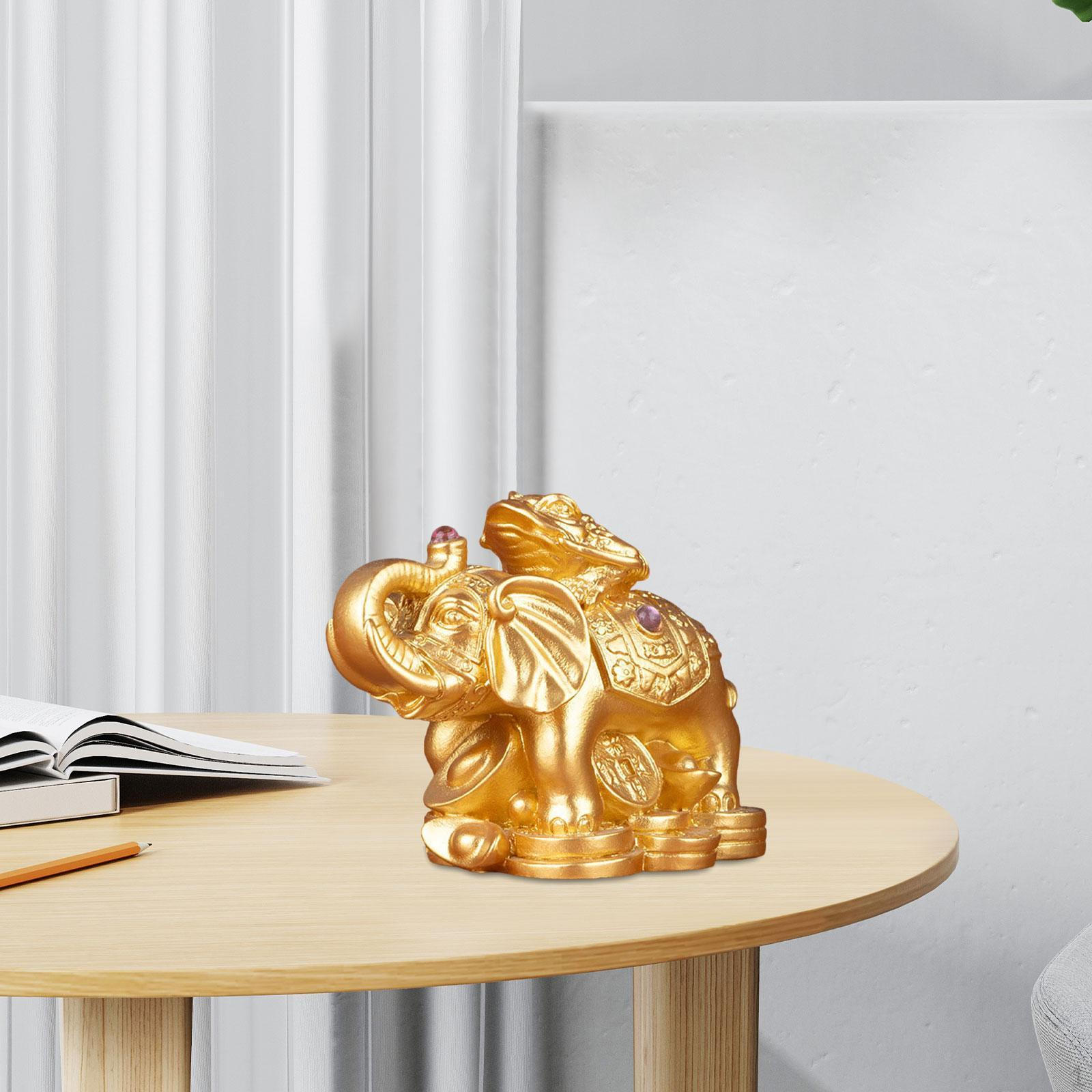 

Скульптура животного в форме лягушки на слоне, центральное украшение стола для использования в помещении