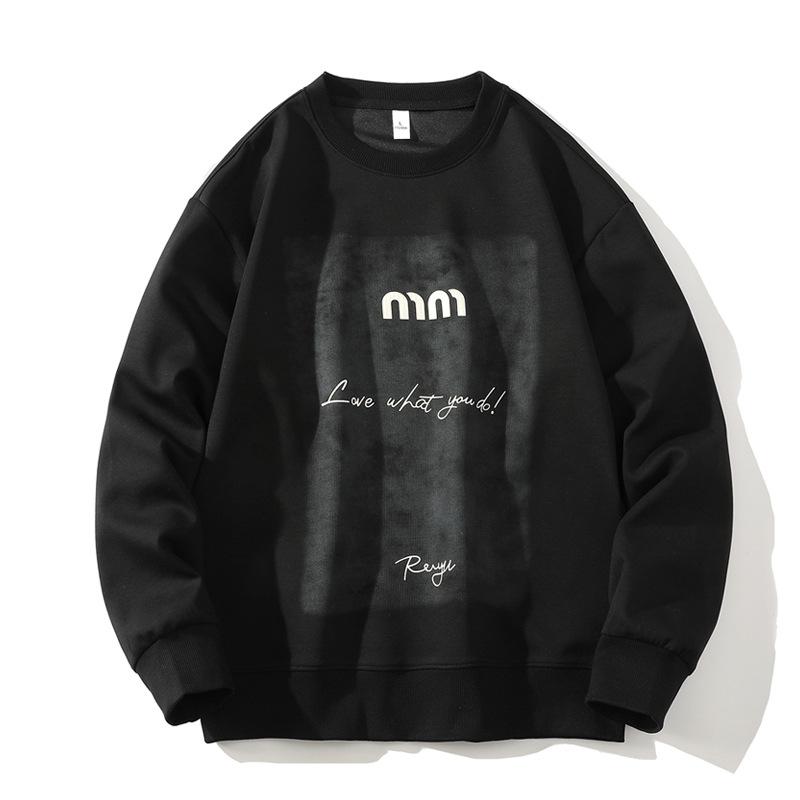 Teenager Langarm T-Shirt Junge Rundhals Herbst Oberteil Herbstkleidung Frühling und Herbst Lässiges Sweatshirt Herren