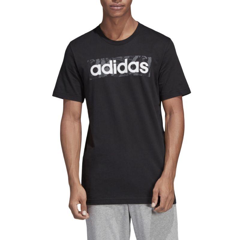 Adidas Comfortable Breathable Round Neck Sports Short Sleeve T-Shirt Men Tops Black DV3041