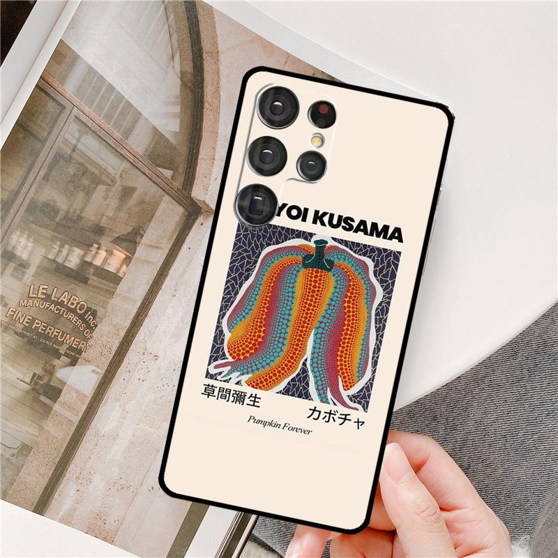 Yayoi Kusama Pumpkin Art Phone Case For Samsung Galaxy S23 S22 Ultra Note 20 Note 10 S8 S9 S10 Plus S20 FE S21 Ultra