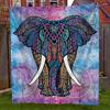 Manta Manta Vibrante Boho Mandala Elefante Manta Manta Bohemio Arte Tribal Manta de Picnic Playa Decorativa Manta Envolvente Colorida