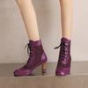 Spitzen-Keilabsatzschuhe Damen Modische Stiefel Damen Klassische Knöchelhohe Stiefel Schuhe Für Frau