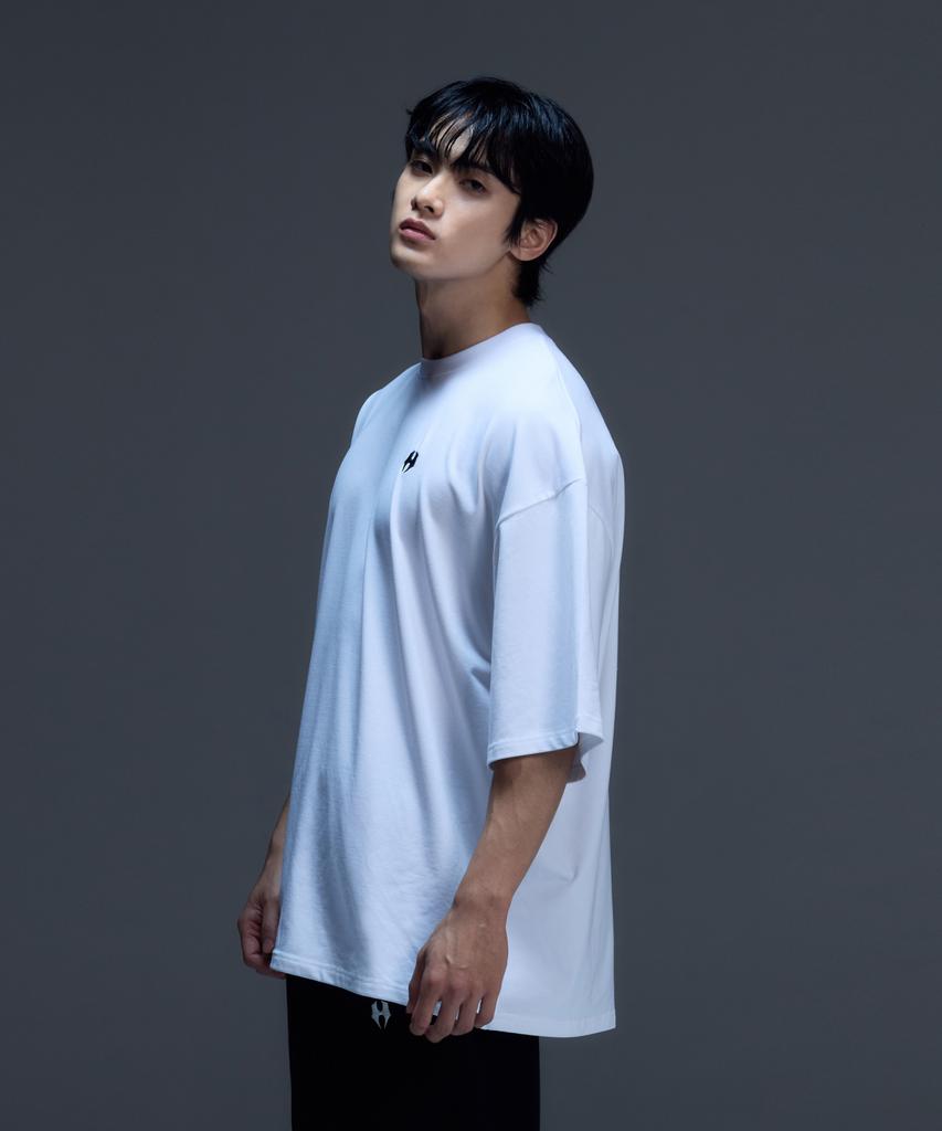 HUGVONE Brushed Symbol Oversized Short Sleeve 2 Colors
