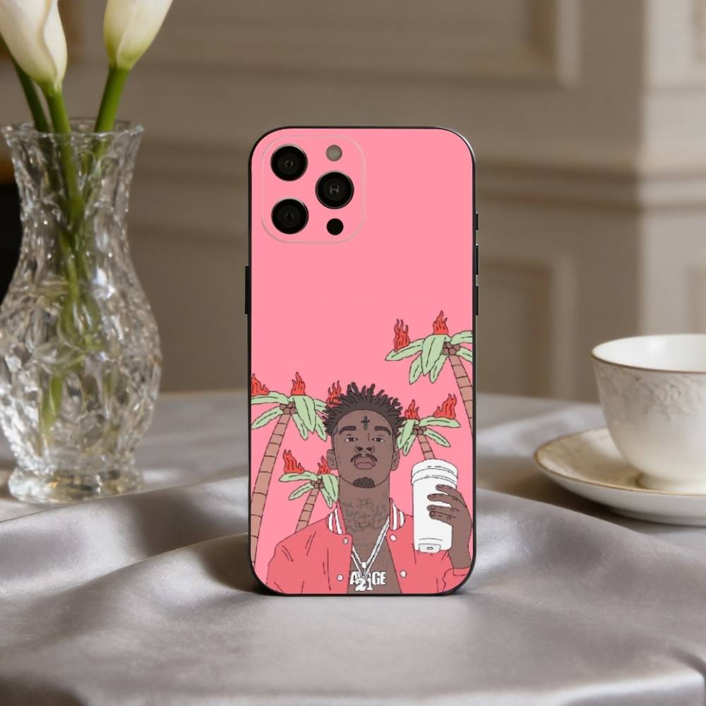 Cool Rapper 21 S-Savage-E Phone Case For iPhone 17,16,15,14,13,12,11 Plus,Pro Max,XS,Soft Silicone Black Cover