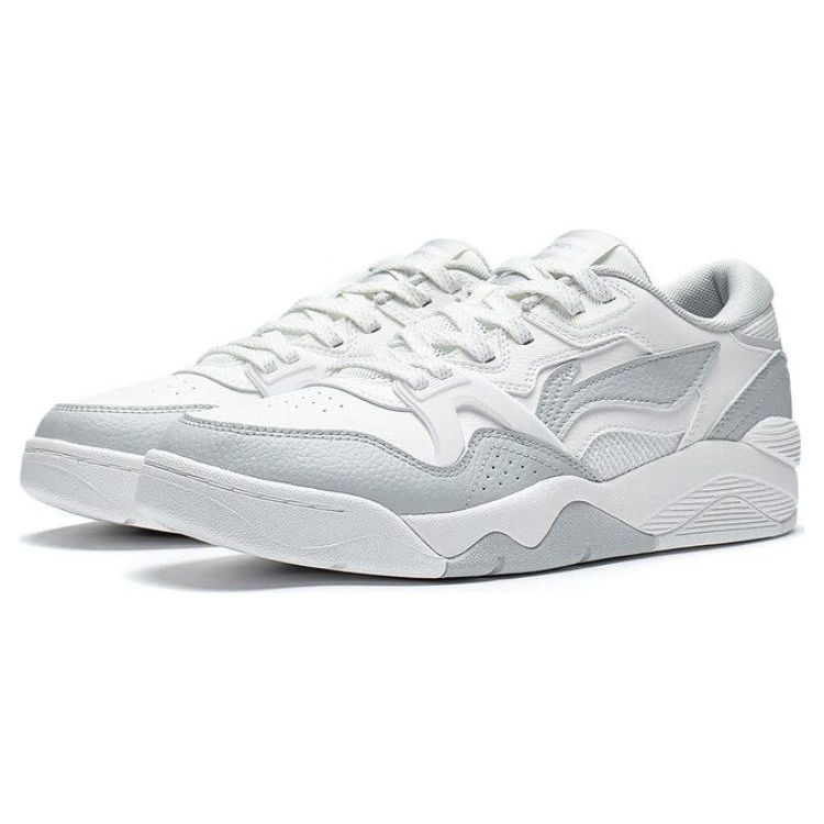 Li Ning Basketball Culture OG 90 Durable Breathable Low-Top Retro Basketball Shoes Men Sneaker White Gray ABCT047-2