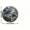 Blue Heron Wooden Plate, 8x8 Inch, Durable and Proof, Suitable for Door or Wall Decoration, Art Home Decor, Easy To Hang