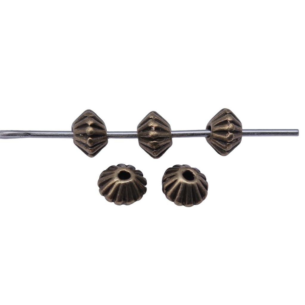 Multi Color Flower Edge Spacer Beads Metal Charms For Jewelry Making Accessories