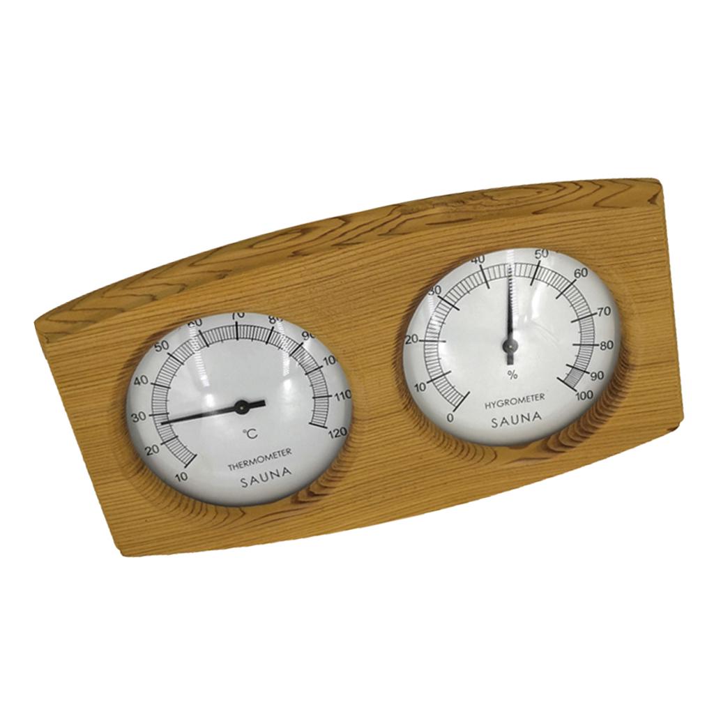 BP Sauna Hygrothermograph Thermometer Hygrometer Wooden 2 in 1 Indoor Humidity Temperature Measurement Sauna Room Equipment Sauna Accessories