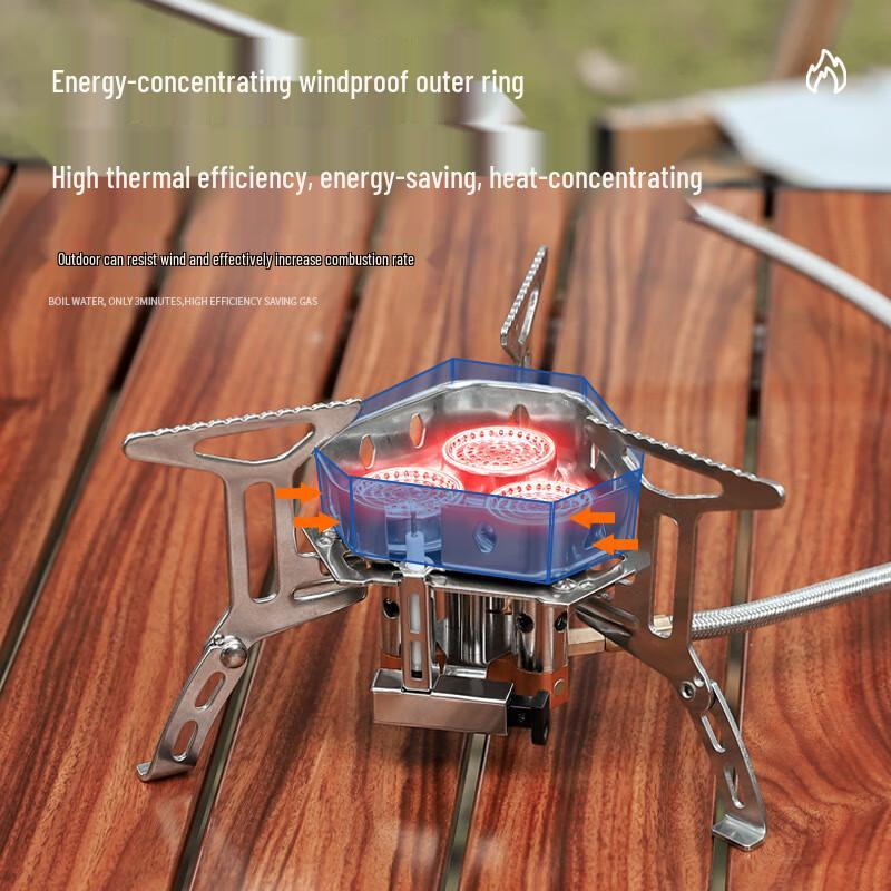 ZISIZ Portable Triple-Core Windproof Camping Stove