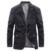 New Jacket for Men's Thin Young and Middle-aged Handsome Slim Suit Spring and Autumn Denim Jacket Business Casual