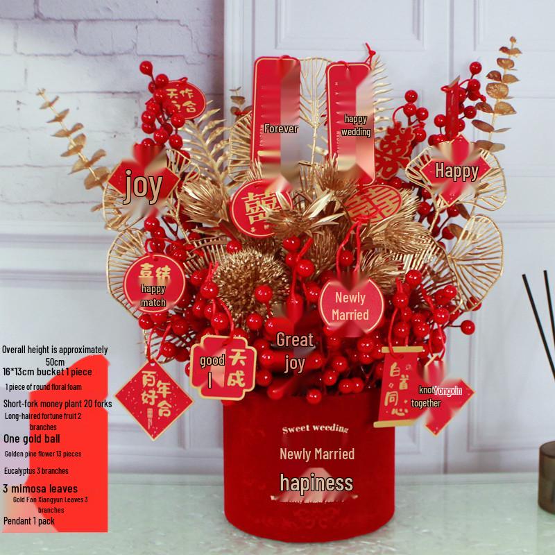 Fortune Flower Bucket: Home & Wedding Décor, Housewarming & Newlywed Gift