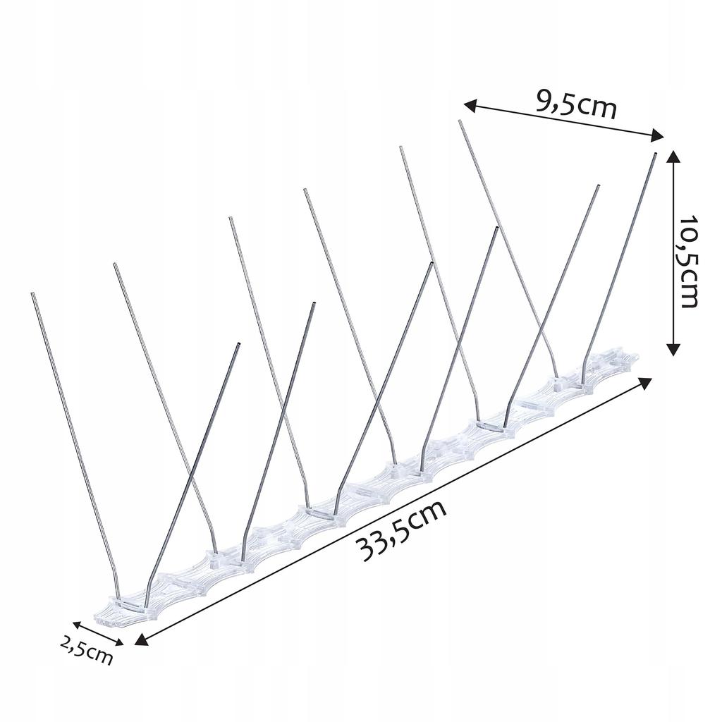 KADAX Bird Spikes Pigeons Stainless Steel 9pcs 3m