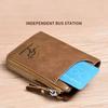 Billetera para Hombre Cuero Tarjetero de Negocios Monedero con Cremallera Billeteras de Lujo para Hombres Protección RFID Monederos Carteira Masculina Lujo