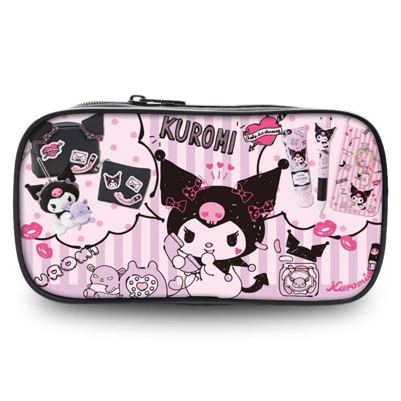 Cute Kuromi Pencil Case Sanrio Student Large Capacity Stationery Storage Bag
