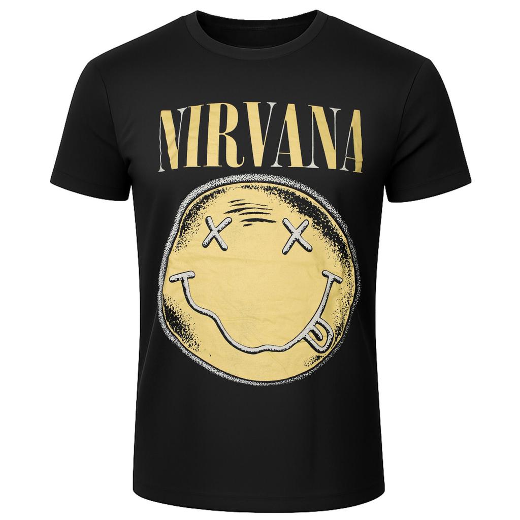 Rare Summer Nirvana Graphic Cotton Band Tshirt Unisex Summer Short Sleeve Fashion Brand Tee Luxury Casual Vintage Tees