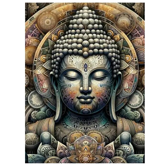 Buddha Statue Lotus DIY 5D Diamond Painting Kits New 2024 Cross Stitch Kits Mosaic Diamond Embroidery Amazing Religion Portrait