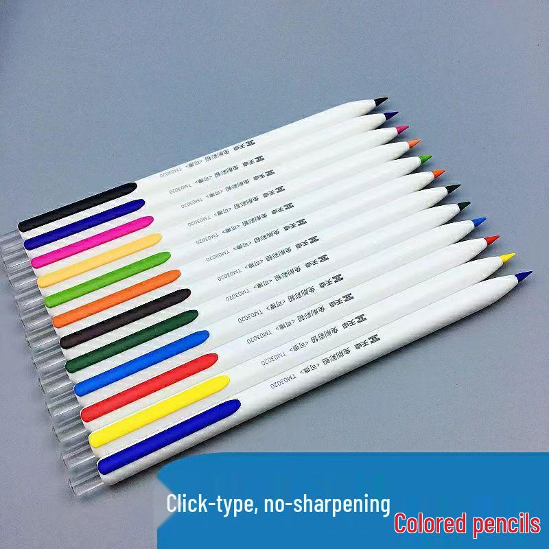 Tianzhu 3.0 Erasable Mechanical Colored Pencils with Replaceable Lead for Student Art and Hand-drawn Creations