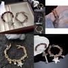Chic Brown Leather Star Beads Bracelet Trendy Unique Design For Men And Women
