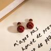 Silver Needle Double-Sided Pearl Earrings: Hong Kong Style Retro Luxury, Two-Way Front-and-Back Wear for Women, Perfect for Autumn/Winter.