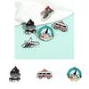 Shoes Artistic Canvas Bus Brooch Colorful Enamel Pin For Eyecatching Accessories Fashion
