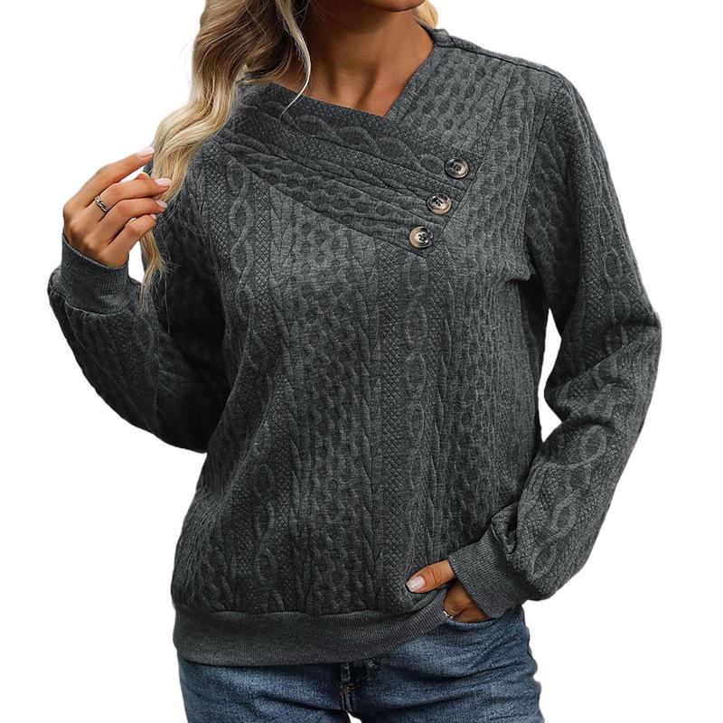 European & American Bestseller: Retro Pleated Long-Sleeve Casual Sweatshirt for Women