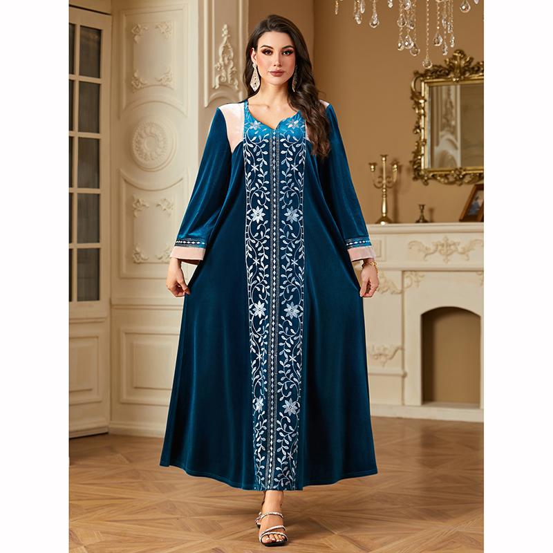 Ramadan Eid Muslim Dress Dubai Vestidos Long Robe Morocco Saudi Abayas Kaftan Dresses