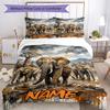3pcs Custom Name Elephant Bedding Set Duvet Cover Closure Includes 1 Duvet Cover & 2 Pillowcases, Soft and Comfortable for All Seasons.