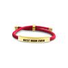 Multi-color Woven Rope Bracelet with Engraved Stainless Steel for Mother's Day or Christmas Gift