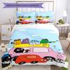 3pcs Barbapapa Bedding Set Duvet Cover Closure Includes 1 Duvet Cover & 2 Pillowcases, Soft and Comfortable for All Seasons.