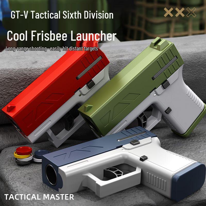 

Tactical Master Launch Frisbee Gun: Rapid-Fire, Recoil-Safe Toy for Boys and Girls