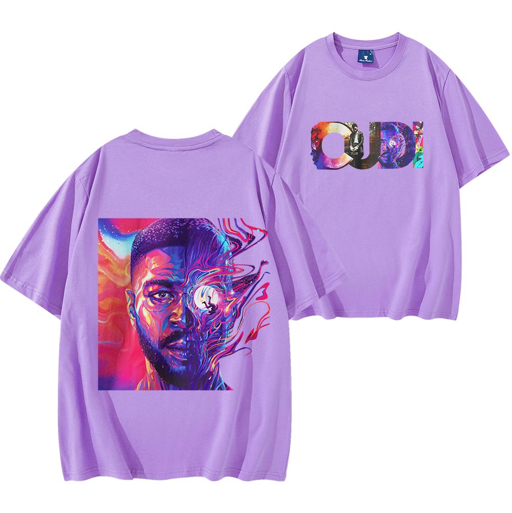 Cudi Man on The Moon Shirt Amerikanischer Rapper Shirt Herren Damen Kurzarm Streetwear Hip Hop Oberteile Y2K Kleidung Fan Geschenke