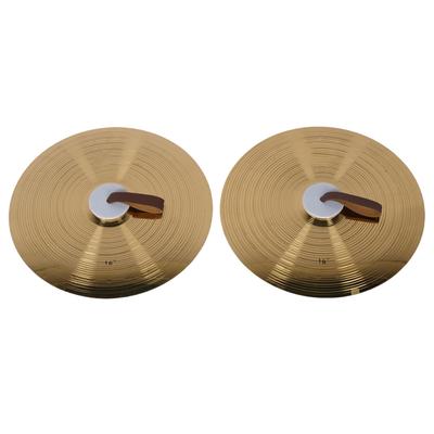 1 pár ručních činelů 16 palců Slitina s vysokou tvrdostí Ruční činel Perkusní nástroj pro kapelu