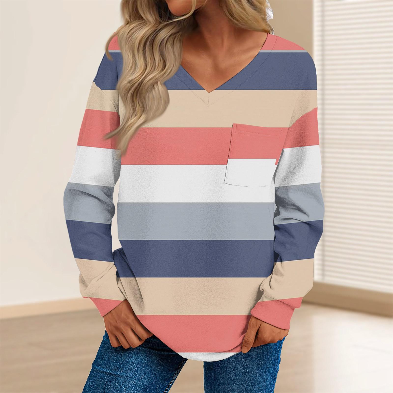 

Женская мода повседневный свитер с длинным рукавом и принтом V-образным вырезом XL арбуз красный