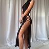 Y2K Spring/Summer Spicy Girl Sexy High Split Strap Dress for Women