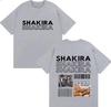 Trendy Singer Shakiras World Tour 2026 Spring Summer Fashion Print Pure Cotton Casual Tshirt Suitable for Both Men and Women