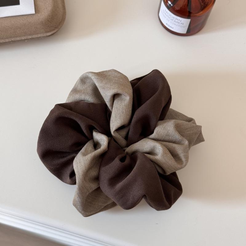 Fashion Double-color Patchwork Hair Bow, Elegant Twisted Hair Tie, Fabric Hair String Accessory