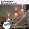 LED Motion Sensor Night Light Sunset Lamp Dual Head Design 1500mAh Rechargeable Wireless Magnetic Wall Lamp for Bedroom