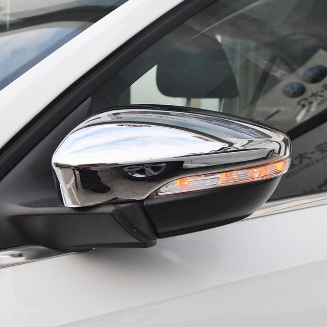 ABS Chrome For JETTA MK6 2015 2016 2017 2018 Car rearview mirror block rain eyebrow Cover Trim Car Styling Accessories 2pcs