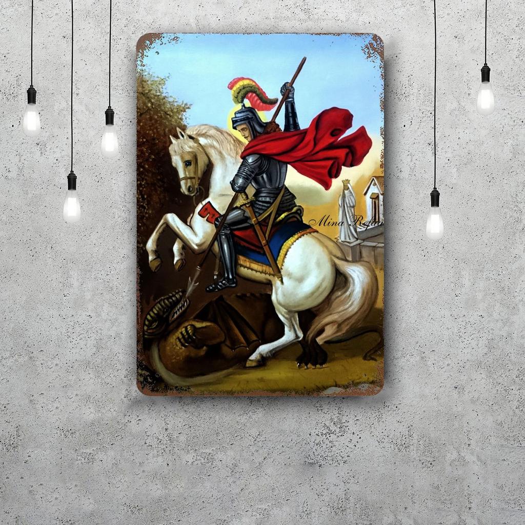 Saint George Funny Bar Metal Sign Retro Plaque Vintage Sign Alcohol Drinker Pub Club Man Cave Kitchen Wall Decoration