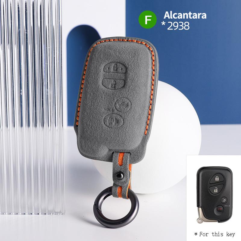 Suede Car Key Case Cover Key Caver FOR For Lexus LX470 GS450h IS350 SC430 LS460 ES350 4 Button Keychain Accessories