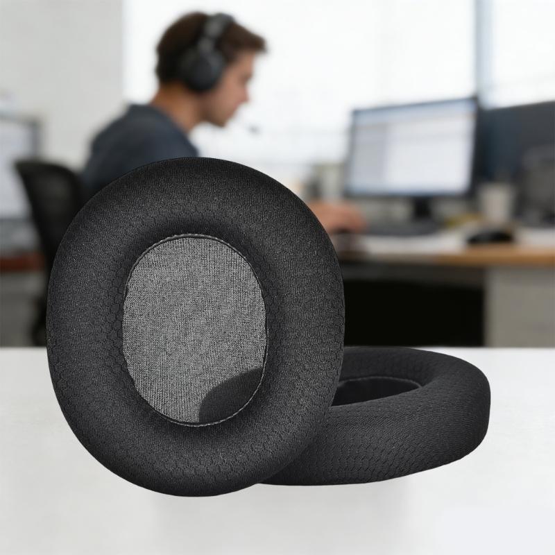 Replacement Ear Cushions For ROG Pelta Headsets Earpads with Soft Memory Foam Breathable Fabric Earcups Earmuff Ear Pad