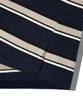 TRILLION Striped Rugby Oversized Pique Polo Shirt [Navy]