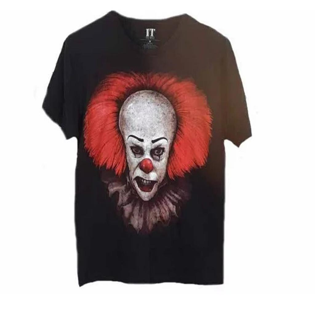 IT Il Film Pennywise Faccia Maglietta Uomo Tee NUOVA