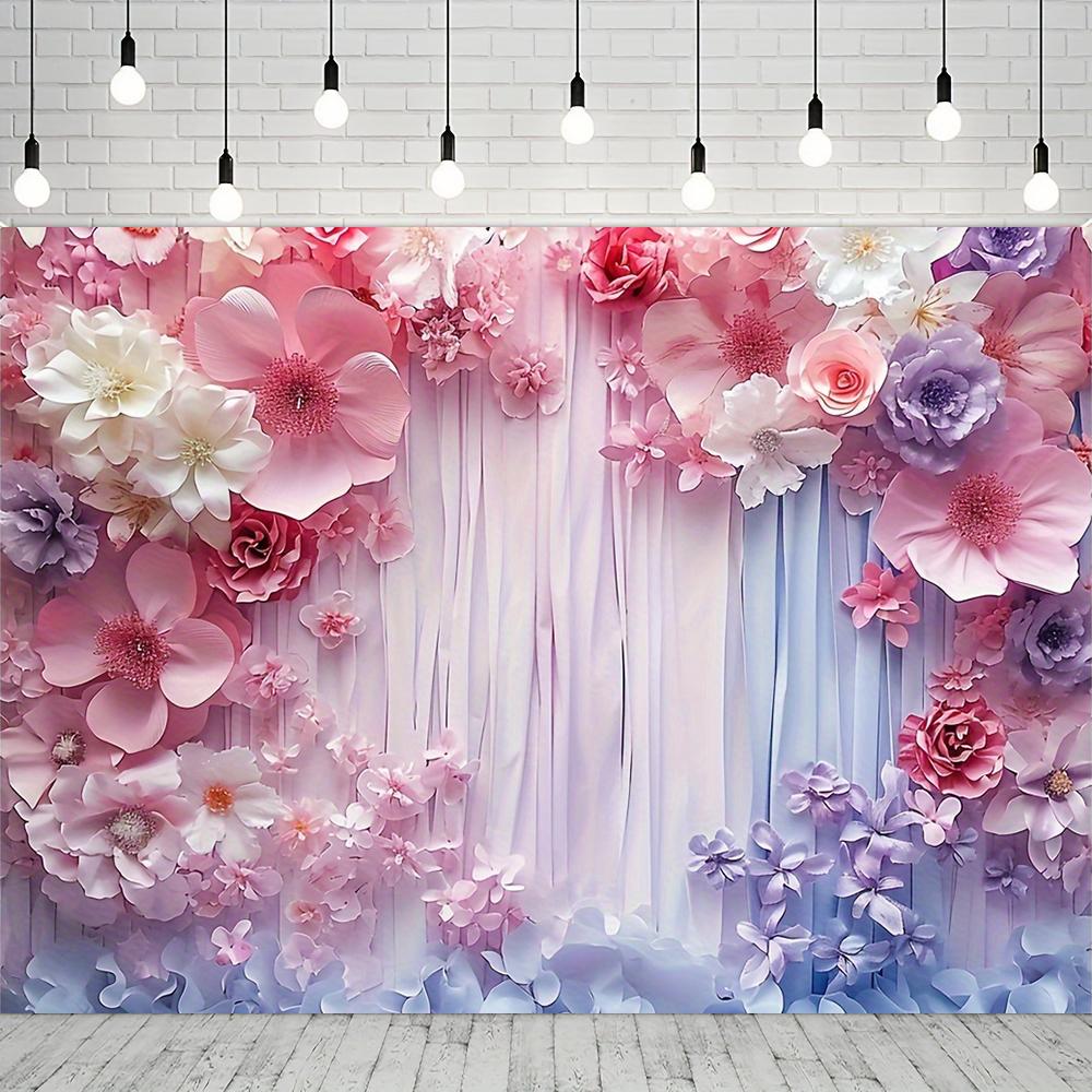 Wedding Background Banner Wedding Ceremony Photo Flower Sea Background Proposal Wedding Bridal Shower Flower Photography Props 150X100CM