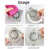 10PCS Disposable Shower Drain Hair Catcher Mesh Stickers Bathroom Hair Filter Net Anti-blocking Kitchen Drain Cover Stickers